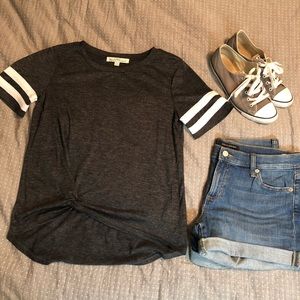 With a Slight Twist - Grey Top || Sm